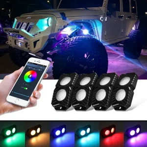 LED Rock Lights Underglow Kit with APP Remote Control