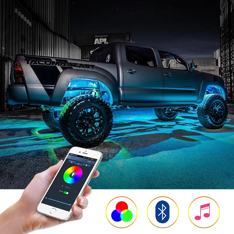 LED Rock Lights Underglow Kit with APP Remote Control - Image 2