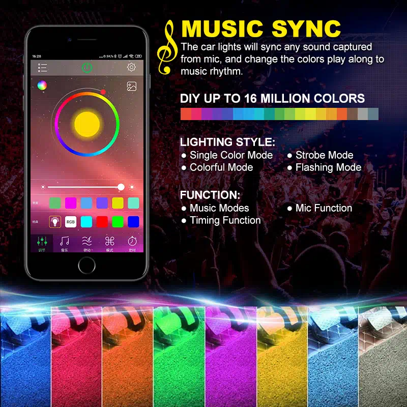 48 LED DC 12V APP Interior LED Accent Kit - Image 2